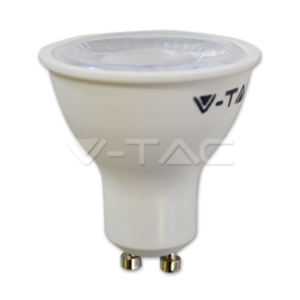 LED Крушка - 8W GU10 SMD Пластик Бяло С Лупа 38° 6400K