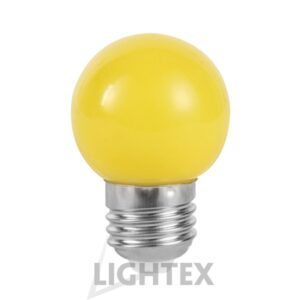 LED КРУШКА ЖЪЛТА 1W 220V P45 E27 LIGHTEX