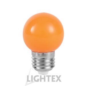 LED КРУШКА ОРАНЖЕВА 1W 220V P45 E27 LIGHTEX
