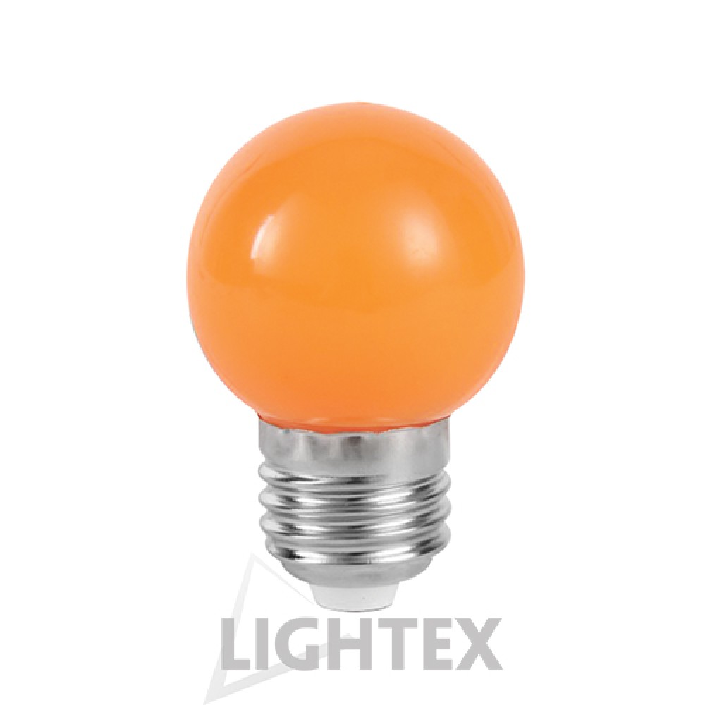 LED КРУШКА ОРАНЖЕВА 1W 220V P45 E27 LIGHTEX