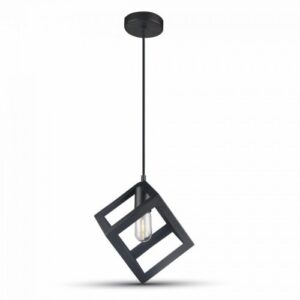 ПЕНДЕЛ GEOMETRIC ПАРАЛЕЛЕПИПЕД ЧЕРЕН МАТ Е27