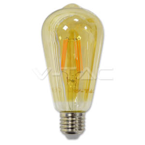 LED Крушка - 6W E27 Filament Amber ST64 2200K