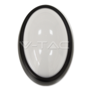 12W Овал Плафониера Черно Тяло 4500К IP65