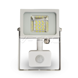 20W LED Прожектор Сензор SMD Бяло Тяло 6000K