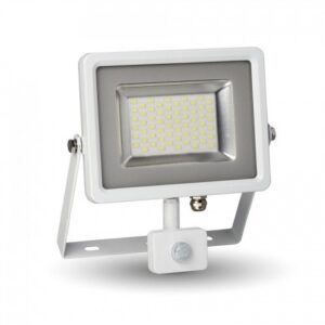 30W LED Прожектор Сензор SMD Бяло Тяло 6000K