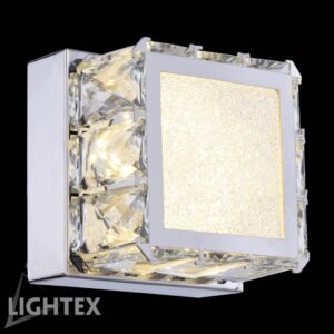 LED АПЛИК ALICE 8W 4000K 120X120ММ СТОМАНА+КРИСТАЛ LIGHTEX