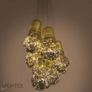 LED ПЕНДЕЛ BULB II 7*5W +18.9W 3000K Ф450MM СТЪКЛО LIGHTEX