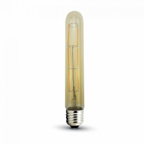 LED Крушка - 6W T30 E27 Filament Amber Покритие 2200K