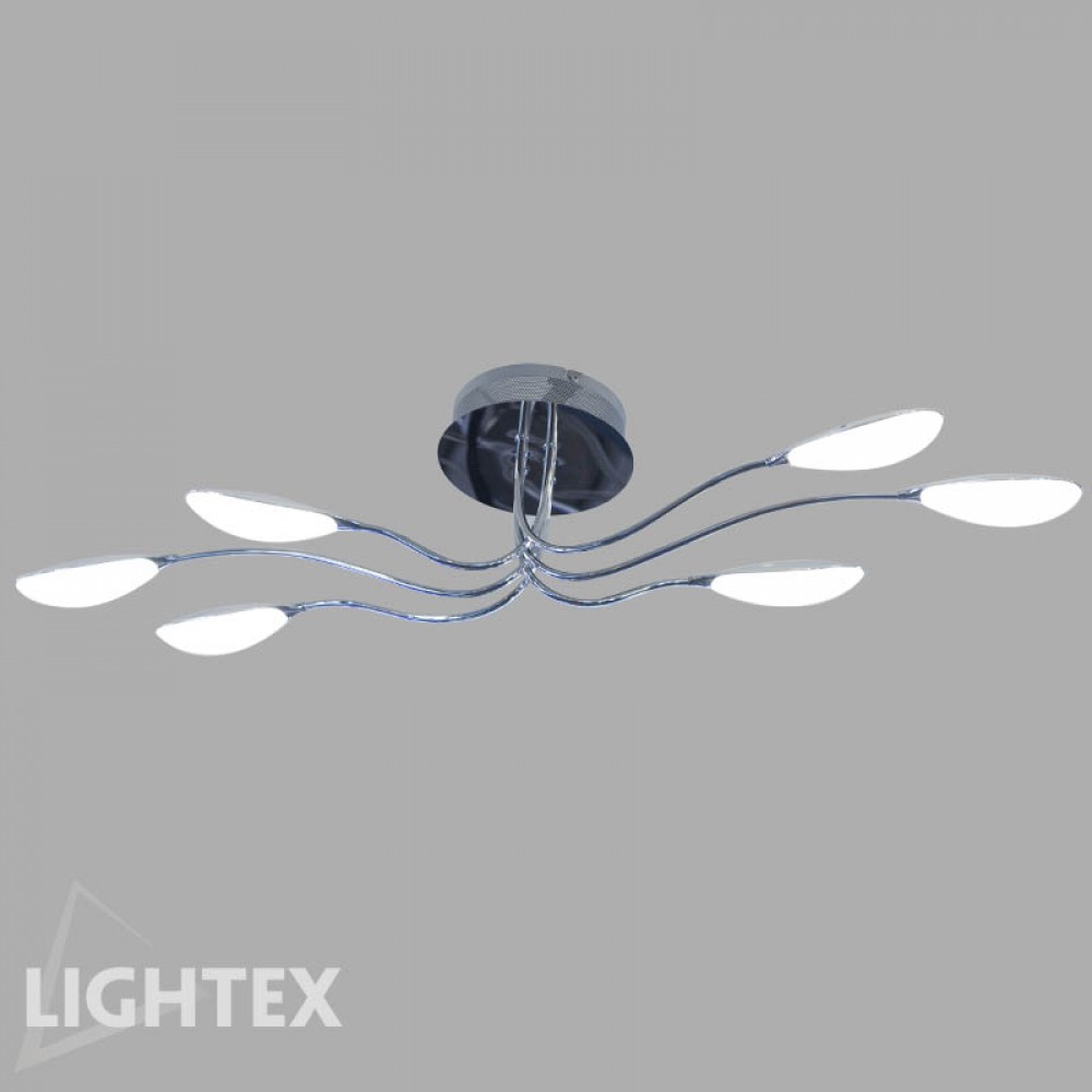 LED ПОЛИЛЕЙ DROP 6*5.3W 3200K ХРОМ LIGHTEX