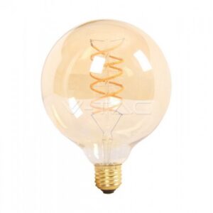 LED Крушка - 6W Filament E27 G125 Amber 2200K