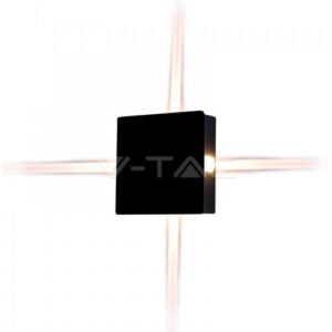 4W Стенна Лампа Черно Тяло Квадрат 4000К IP65