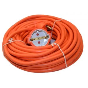 Удължител 3х1.5 15 м. с щепсел и контакт оранжев MZ1-01