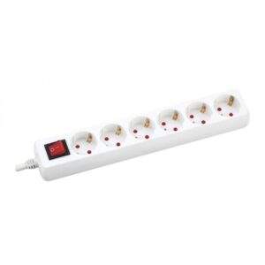 Разклонител R06DK-3M 6 гнезда 3м. с детска защита с ключ и кабел