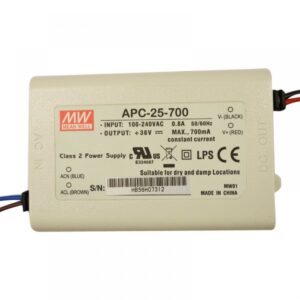 LED ДРАЙВЪР 25W 11-36V 700MA IP30 MEAN WELL
