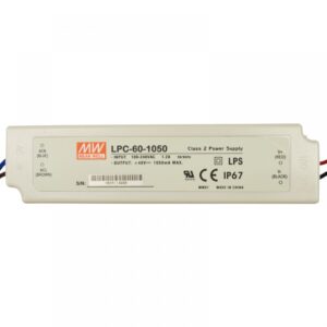 LED ДРАЙВЪР 60W 9-48V 1050MA IP67 MEAN WELL