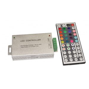 ИНФРАЧЕРВЕН КОНТРОЛЕР С ДИСТАНЦИОННО УПРАВЛЕНИЕ ЗА RGB 44 БУТОНА 144W LIGHTEX