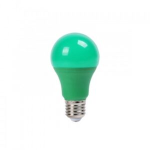LED Крушка - 9W E27 A60 Термо Пластик Зелена