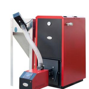 Комбиниран котел Mareli СВ-24kW с бункер и горелка SBM50